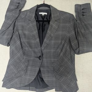 Cabi Blazer - Plaid with Pink Detail - Size 8